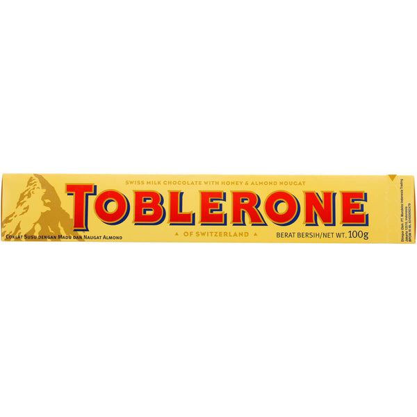 Kraft Toblerone Swiss Milk Chocolate with Honey and Almond Nougat 100g