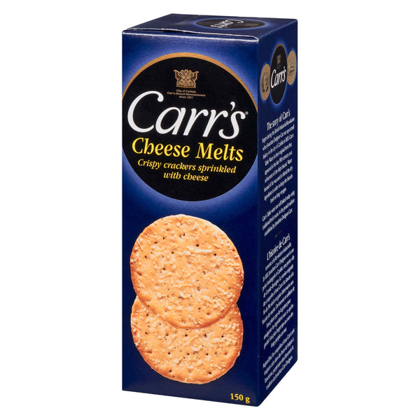 BEST BY JULY 2024: Carrs Cheese Melts 150g