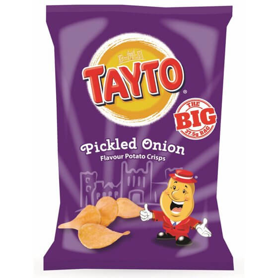 BEST BY MAY 2024: Tayto Pickled Onion Potato Crisps 32.5g
