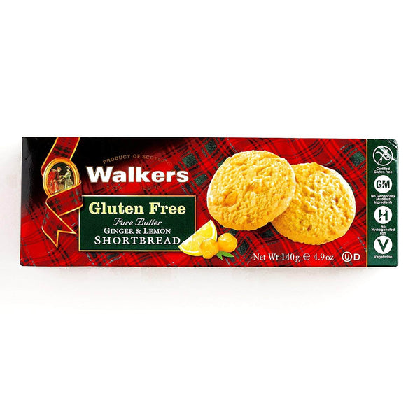 Walkers Shortbread - Gluten Free Pure Butter Ginger Lemon 140g