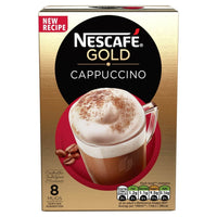 BEST BY JUNE 2024: Nestle Nescafe Gold Cappuccino Mix (Pack of 8 Sachets) 124g