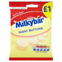 BEST BY JUNE 2024: Nestle Milkybar Giant Buttons Pouch (HEAT SENSITIVE ITEM - PLEASE ADD A THERMAL BOX TO YOUR ORDER TO PROTECT YOUR ITEMS 85g