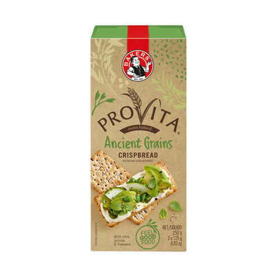 Bakers Provita Ancient Grains Whole Wheat Crispbread (Kosher) 250g