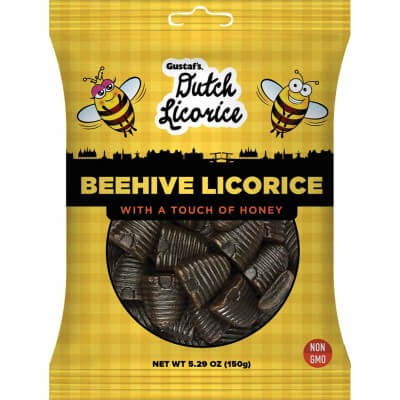 Gustafs Beehive Licorice with A Touch Of Honey 150g