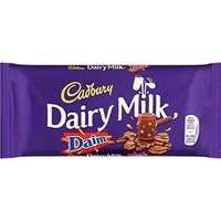 BEST BY JUNE 2024: Cadbury Dairy Milk With Daim Chocolate Bar (HEAT SENSITIVE ITEM - PLEASE ADD A THERMAL BOX TO YOUR ORDER TO PROTECT YOUR ITEMS 120g