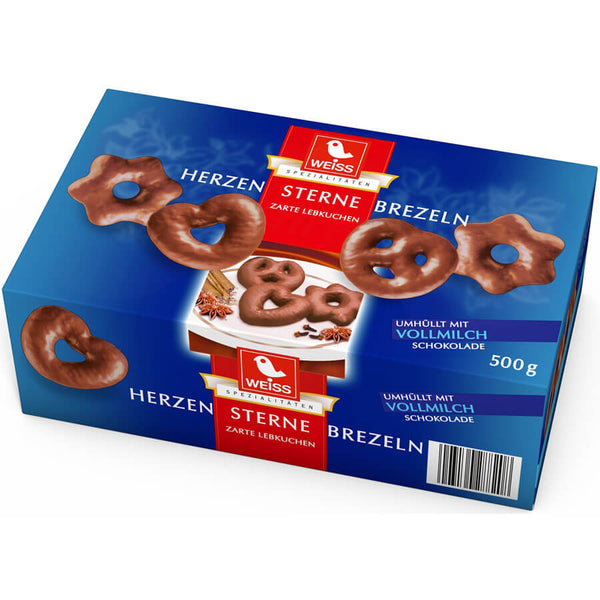 Weiss Mini Hearts Stars Pretzel Milk Chocolate Bag 400g