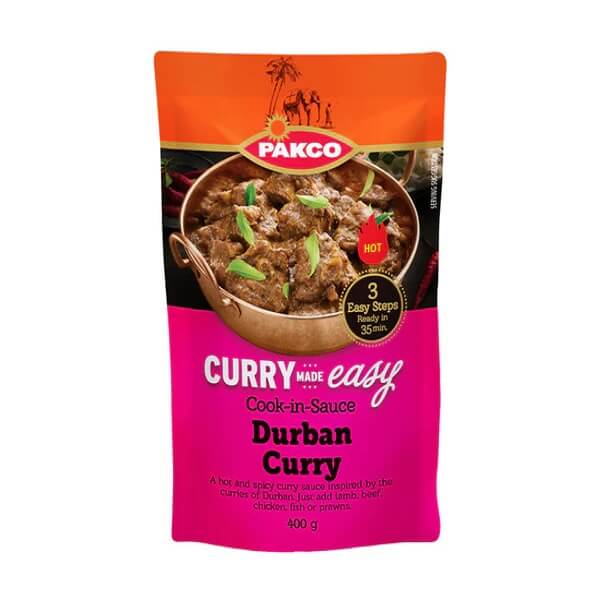 Pakco Curry Made Easy Hot Durban Curry 400g