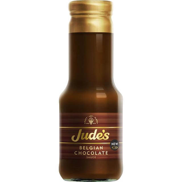 BEST BY JULY 2024: Judes Belgian Chocolate Sauce (HEAT SENSITIVE ITEM - PLEASE ADD A THERMAL BOX (ITEM NUMBER 114878) TO Ythe ORDER TO PROTECT Ythe ITEMS FROM HEAT DAMAGE 300g