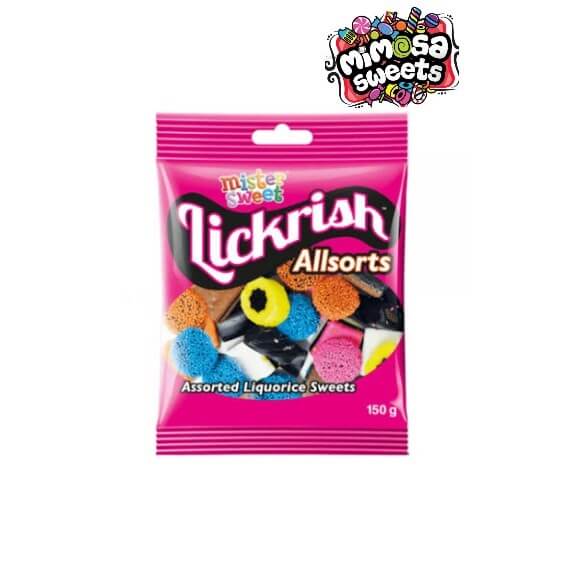 Mister Sweet Lickrish Allsorts Bag 150g