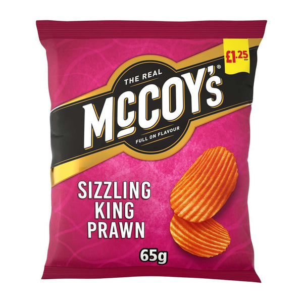 McCoys Sizzling King Prawn Potato Crisps 65g