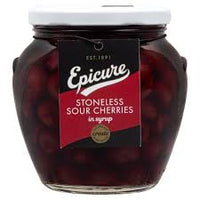 Epicure Stoneless Sour Cherries In Syrup Jar 570g