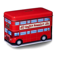 Infinity Brands London Bus Money Box Tin 40 Tea Bags English Breakfast 125g