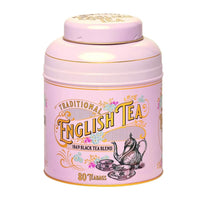 New English Teas Vintage Victorian Tea Caddy Rose Pink 80 Tea Bag Black Tea 160g