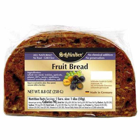 Schluender Delicate Pumpernickel Bread Single Pack 250g