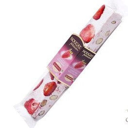 Quaranta Summer Fruit Fragole Strawberry Soft Nougat Bar Pink Wrapping 100g