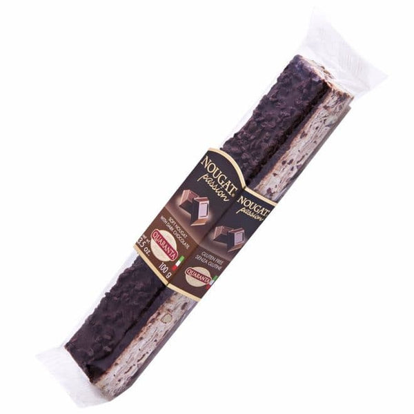 Quaranta Selection Dark Chocolate with Almond and Hazelnuts Soft Nougat Bar 100g