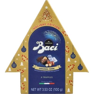 Perugina Baci Original Dark Chocolates Christmas Tree Box 8 Pieces 100g